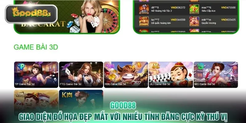 good88 giao dien do hoa dep mat voi nhieu tinh nang cuc ky thu vi Giao diện đồ họa đẹp mắt với nhiều tính đăng cực kỳ thú vị